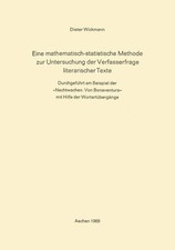 Dieter Wickmann | Eine Mathematisch-Statistische Methode zur Untersuchung der...