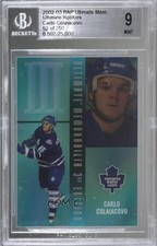 2002 ITG Be A Player Ultimate Memorabilia 3rd Edition Carlo Colaiacovo BGS 9 n3t