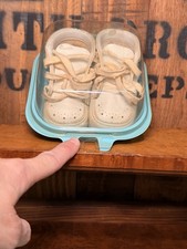 Vintage White Shoes Baby Toddler Size 1 8451 Original Box