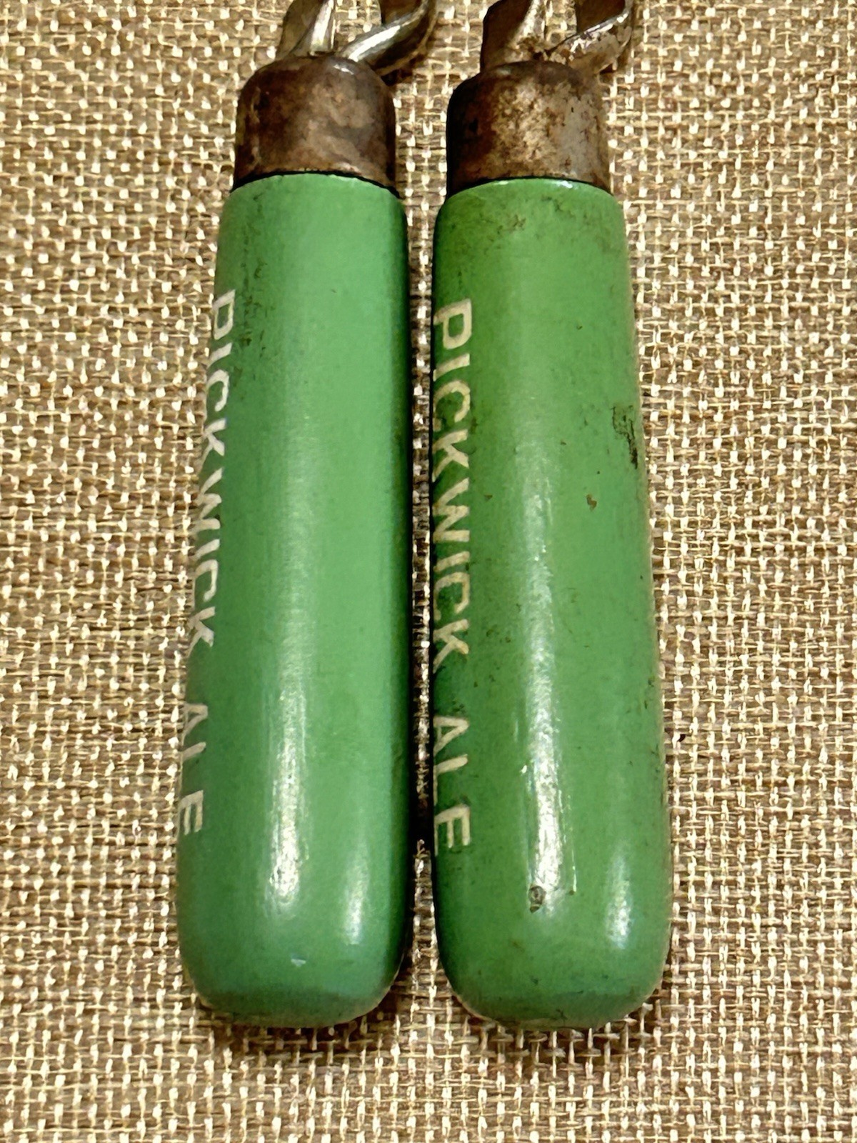 2 Pickwick Ale Vintage Bottle Opener Lime Green Wood Handle