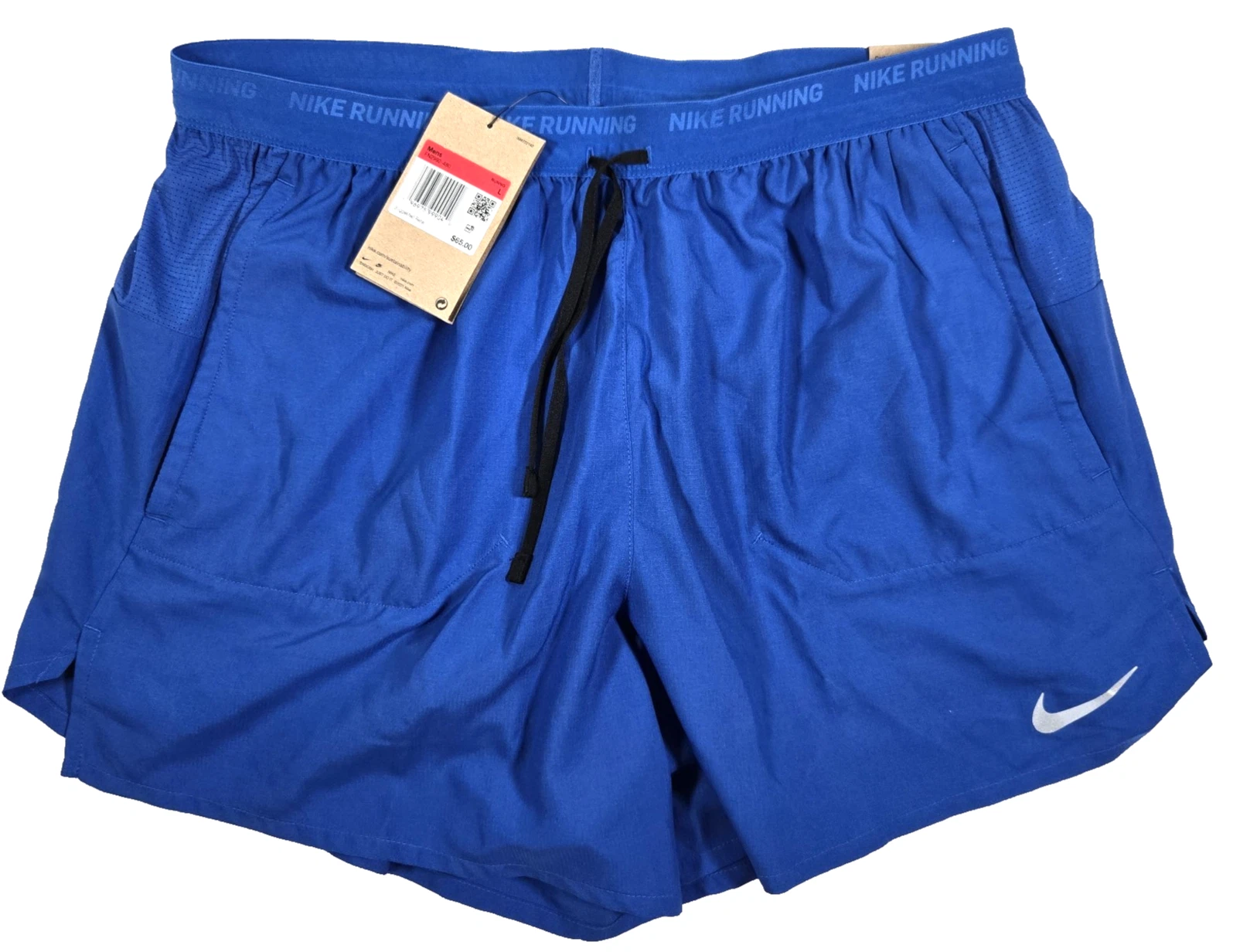 Nike Stride Dri-FIT 5" Brief-Lined Running Shorts Men's Large Royal Blue New