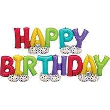 Anagram AirLoonz Foil JUMBO Happy Birthday Balloons 5 Balloons Total 17'