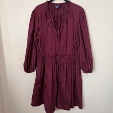 Gap Balloon Sleeved Smocked Waist Dress Pockets Flattering Party Holiday XL TALL