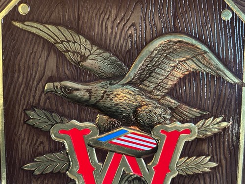 Wiedemann Beer Sign Since 1870 Patriotic Shield Eagle 11-1/4x15 Foil Cardboard - Picture 5 of 24