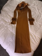 Fashion Nova Raelynn Sweater Midi Dress - Rust Size L. NWT