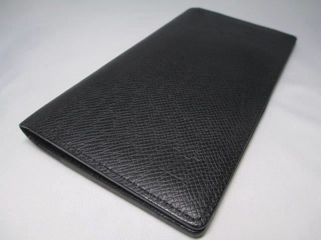 Excellent condition Louis Vuitton Taiga Long Wallet Black (Aldoards) Card Holder