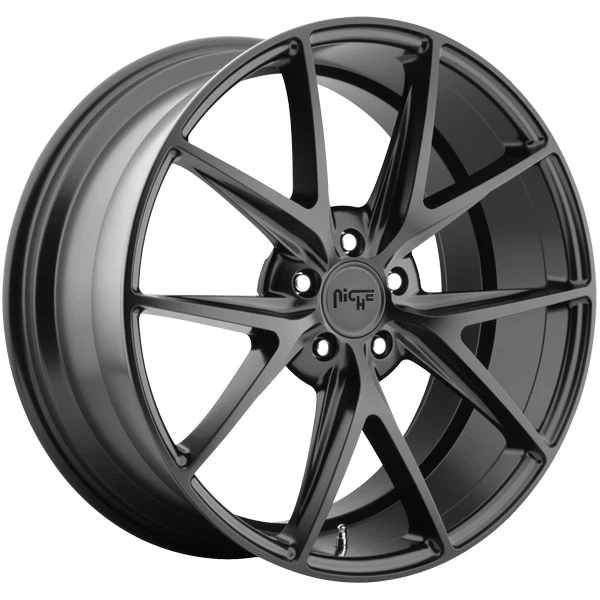 Niche M117 Misano 17x8 5x100 +40mm Satin Black Wheel Rim 17" Inch Foto 2 de 4