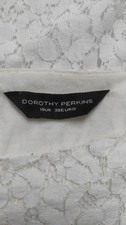 Dorothy Perkins Creme Spitzen Kleid Gefüttert Kurzarm UK 10 EU 38...
