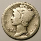 1921 D Mercury Dime 90% Silver AG-G   "Actual Coin Pictured - Not Cleaned"