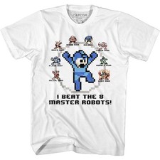 Mega Man 8 Master Robots White Gaming Shirt