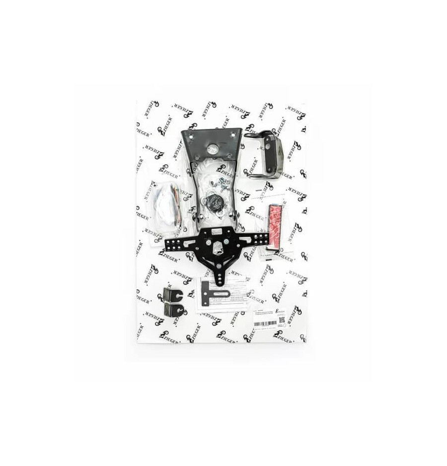 Support de plaque Zieger inclinable pour Suzuki GSX-8S avec ajustement de clignotants d'origine