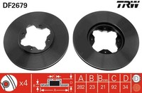 2X Bremsscheibe TRW DF2679 FüR CE CD Honda CC CB 600 Rover Accord 5 4 CE7 16V 1