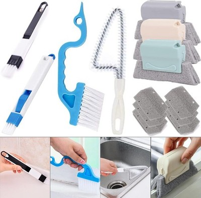 Window Groove Cleaning Brush, 13 PCS Hand-held Magic Window