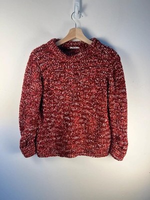 TU Damen dicker Strick Soft Touch Pullover weinrot Größe 8 sehr guter Zustand Winter Frühling Herbst