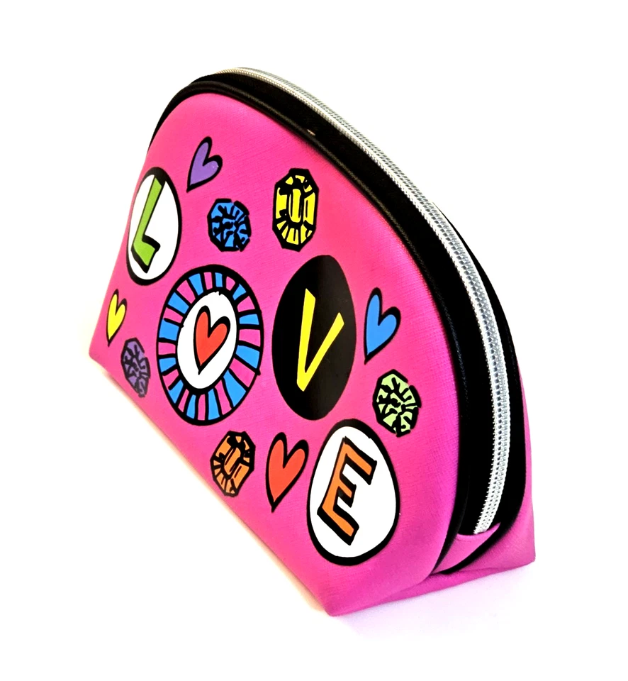 Bolsa de cosméticos de maquillaje Izak bolsa rosa amor 8 3/4" L x 6" H x 3" W Foto 3 de 4