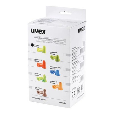 Uvex Gehörschutzstöpsel Ohrstöpsel Set x-fit Polyurethan Schaumstoff Komfort