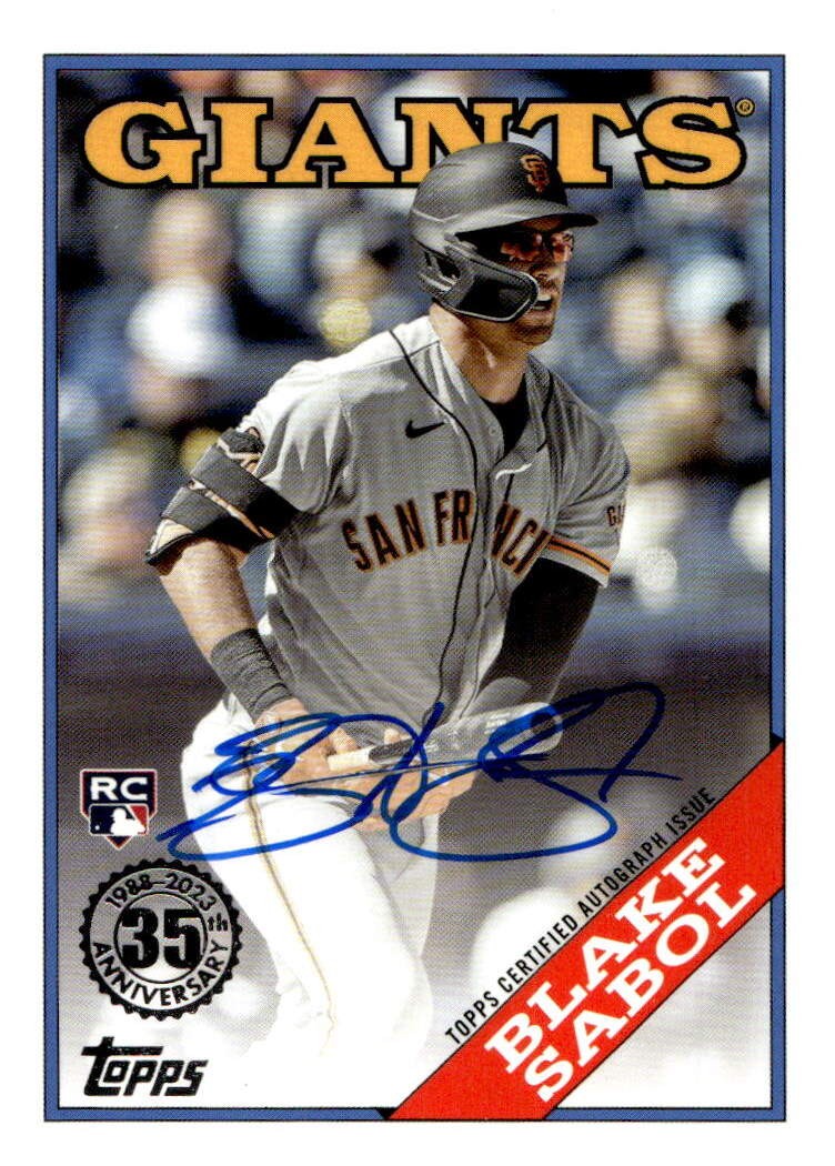 2023 Topps Update #88BAU-BSA Blake Sabol 1988 35th Anniversary Autographs Auto