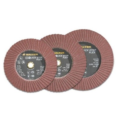 Walter 07Q506 5 in. Quick-Step Flex Flap Discs - 60 Grit