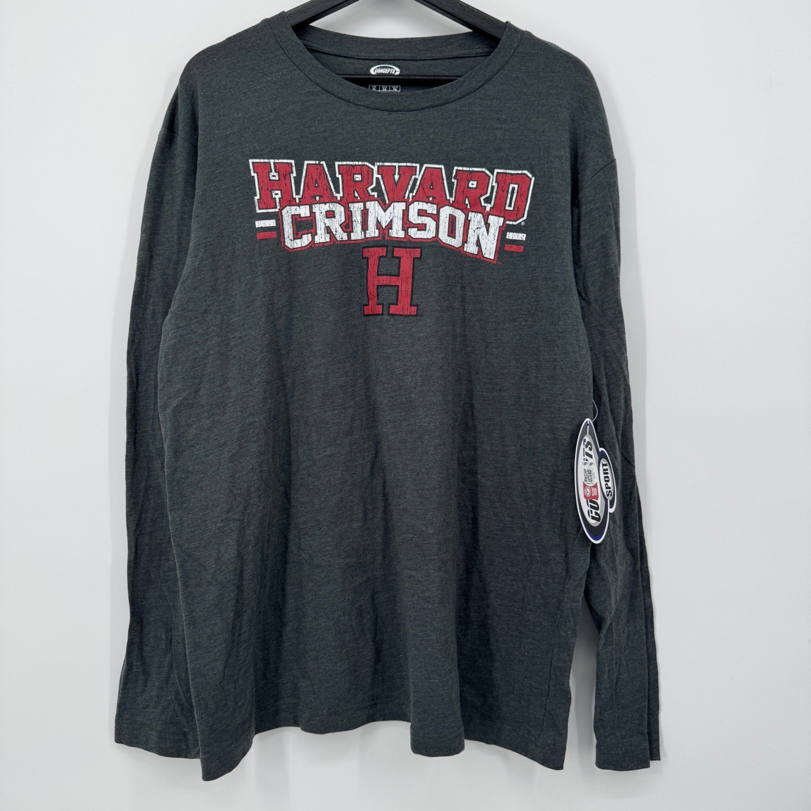 NEW Harvard Crimson XL Concepts Sport Long Sleeve T Shirt Me