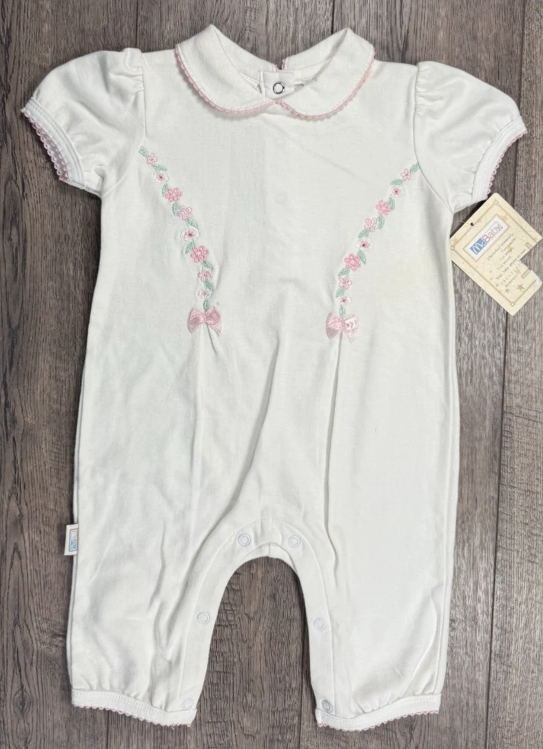 Baby Girl Clothes New Vintage Mcbaby 3-6 Month Pink Flower Outfit