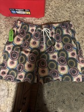 RSQ Swim Trunk Shorts Mens Medium Pockets Green Drawstring