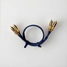 Oehlbach NF 1 Master Cinchkabel Cinch Kabel RCA 50cm flach OFC geschirmt Blau
