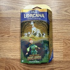 Disney Lorcana Into The Inklands Starter Deck Booster Pongo Peter Pan Card Game