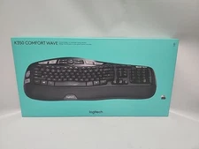 Logitech K350 Comfort Wave Wireless Keyboard 920-001996 Black - BRAND NEW IN BOX