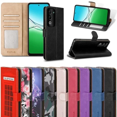 PIXFAB For OPPO A5 / A5 5G Case Leather Wallet RFID Block Magnet Flip Stand Phone Cover