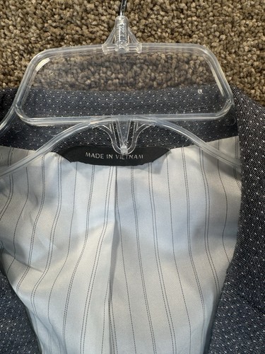 Blazer sartoriale slim fit Banana Republic 46R - pois grigi - 100% cotone - Foto 5 di 12