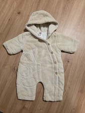 Baby Overall mit Kapuze, Teddy-Fell, Größe 56