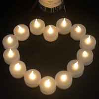 Led-Teelichter Flammenlos Flackernd 12Er-Pack Weiß Batteriebetrieben 12 StüCk