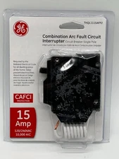 GE Q-Line THQL1115AFP2 15 Amp Single-Pole Arc Fault Combination Circuit Breaker