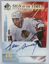 2008  SP Authentic Sign of the Times Denis Savard Auto Chicago Blackhawks ST-SA
