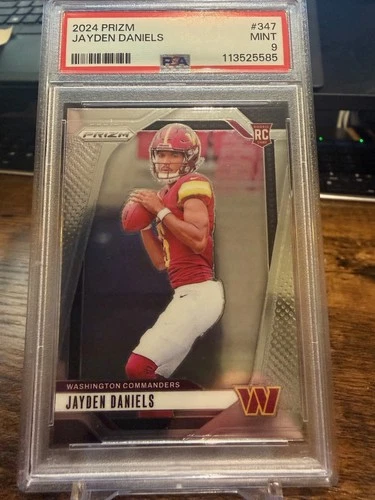 2024 Panini Prizm #347 Jayden Daniels Rookie - Commanders RC - PSA 9 Mint