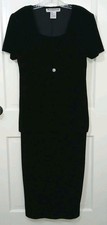 Vtg Another Thyme Black Velvet Dress 10 Knee Length Special Occasion PartyY2K