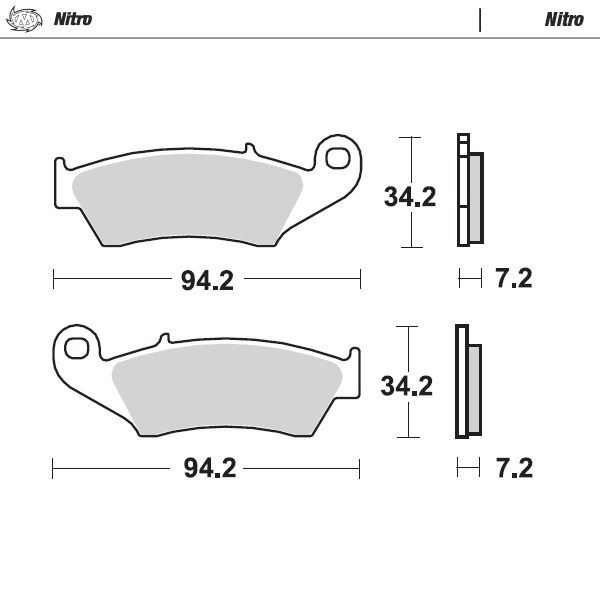 Moto-Master BremsbeläGe Vorne Links Sinter FüR Gas Gas MC 250 2000-2012-image