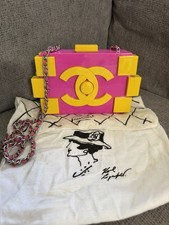 Chanel Limited Edition Lego Clutch Pink Yellow Plexiglass Shoulder Bag 2013