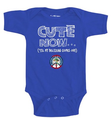 Cute Now... 'Til My Belizean Comes Out Peace Infant Baby Belize Flag Bodysuit