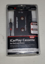 Monster Cassette Tape Adapter 3ft iCarPlay 800 for iPod iPhone, NEW  SEALED