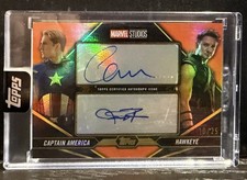 2025 Topps Marvel Studios Dual Auto /25 Captain America Hawkeye #DA-CJ 