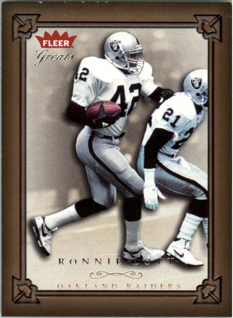 2004 Fleer Greats of the Game Ronnie Lott Oakland Raiders #33
