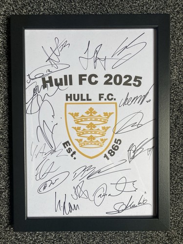 Rumpf FC 2025 Rugby League handsigniert gerahmt A4 Autogrammbogen, Rapana, Mode