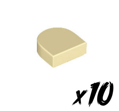 10x LEGO 24246   1x1 Fliese rund   tile round   beige   tan