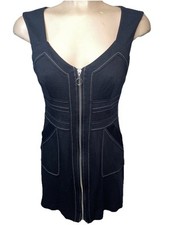 Laundry Shelli Segal Dress Women’s Size 4 Black Ponte Knit Utility Pockets