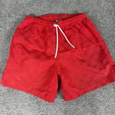 VTG Umbro Soccer Shorts Mens M Red Tonal Checkered 90s Made In USA 5" Coaching