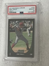Mike Trout 2011 Bowman Draft Chrome Rookie Card Gem Mint PSA 10 RC