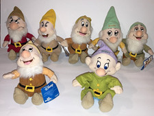 Disney Snow White Seven Dwarfs Plush Set of 7 Small 6-14 in Vintage 1998