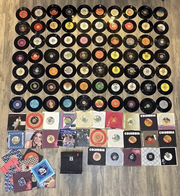 UNTESTED Lot Of 94 45's Records Jukebox 7'' 45 rpm Mixed Genres SOME GOOD TITLES