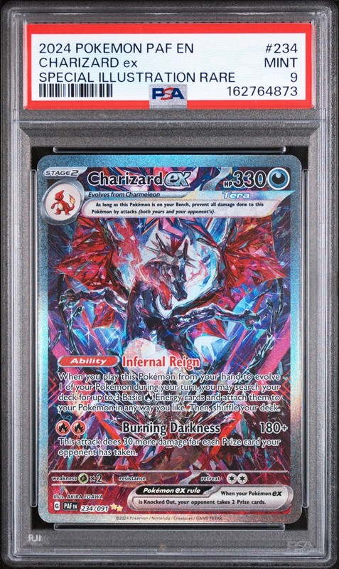 2024 POKEMON PAF EN-PALDEAN FATES SPECIAL ILLUSTRATION RARE CHARIZARD EX PSA 9